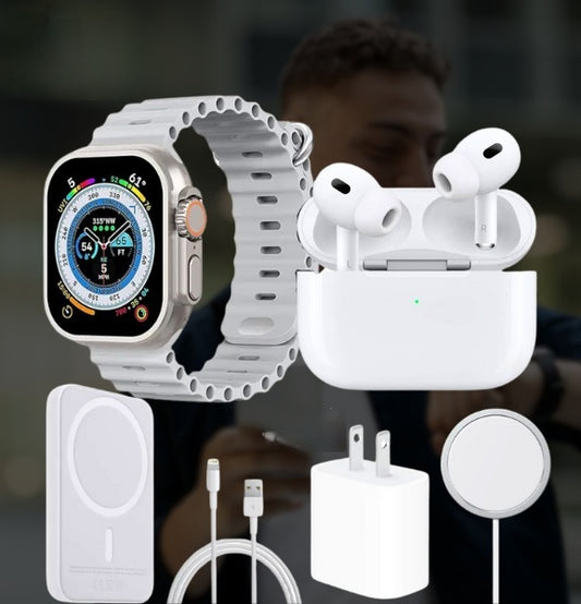 Combo X8 Ultra: Smartwatch + Audífonos + Power Bank